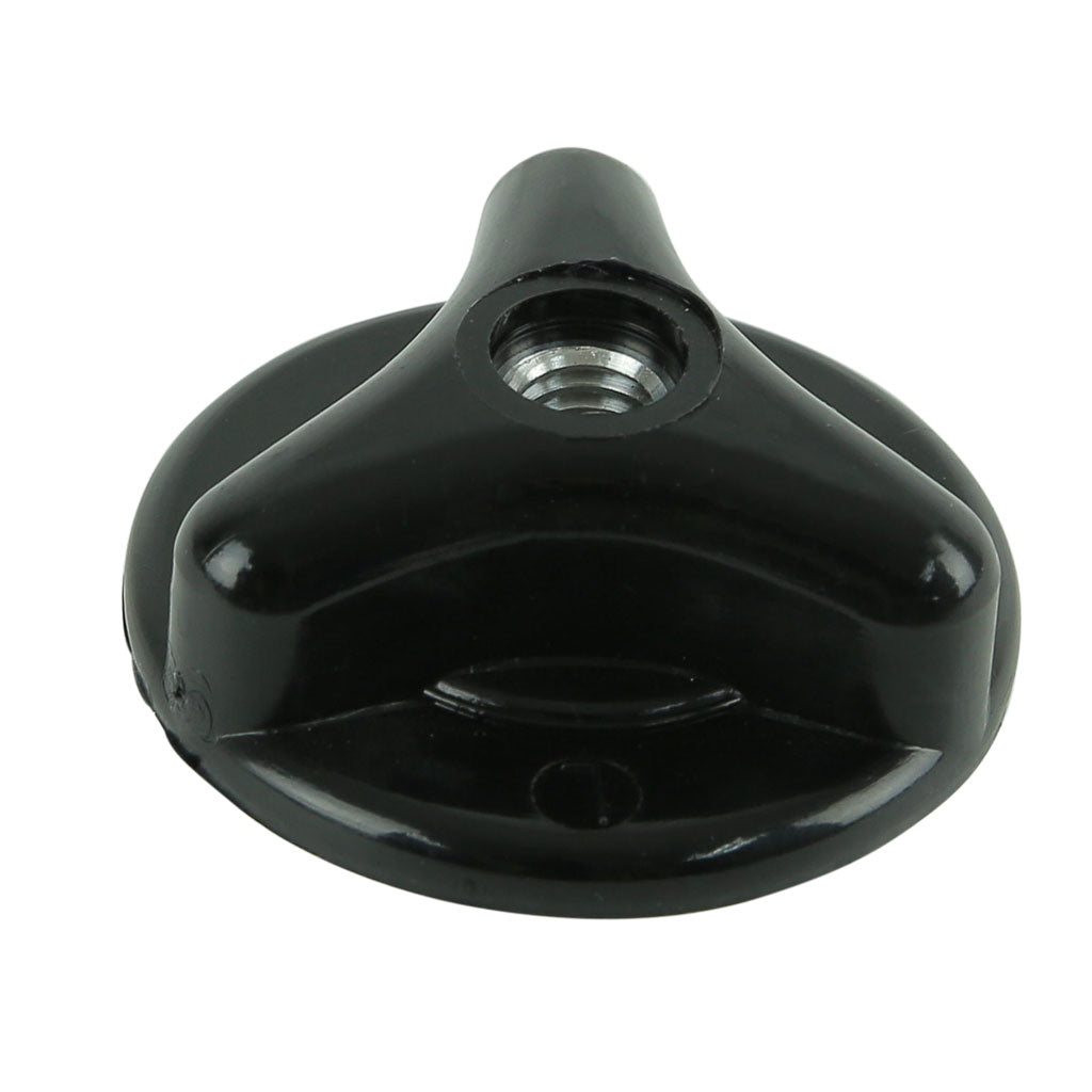 black-plastic-left-hand-threaded-manual-feed-nylon-head-knob