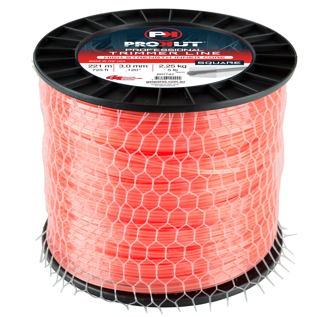 prokut-trimmer-line-square-orange-.120-3mm-5lb-221m-spool